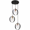 Luminaires Globo Lighting Suspension Globo VIGO Noir, 3 lumières* Suspensions