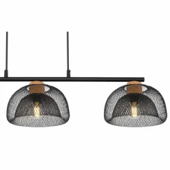 Luminaires Rustiques-Luminaires Globo Lighting Suspension Globo VITIANO Brun, Noir, 3 lumières