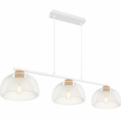 Luminaires Rustiques-Luminaires Globo Lighting Suspension Globo VITIANO Brun, Blanc, 3 lumières