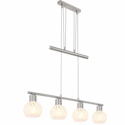 Luminaires Globo Lighting Suspension Globo WILLY Nickel mat, 4 lumières
