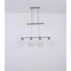 Luminaires Globo Lighting Suspension Globo WILLY Nickel mat, 4 lumières