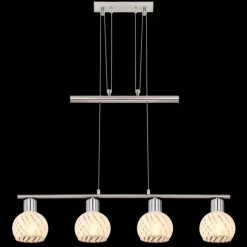 Luminaires Globo Lighting Suspension Globo WILLY Nickel mat, 4 lumières
