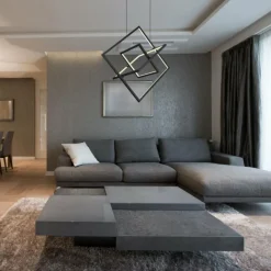 Luminaires Globo Lighting Suspension Globo WOLFHARD LED Noir, Blanc, 1 lumière, Télécommandes* Éclairage Led