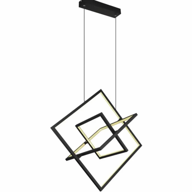 Luminaires Globo Lighting Suspension Globo WOLFHARD LED Noir, Blanc, 1 lumière, Télécommandes* Éclairage Led