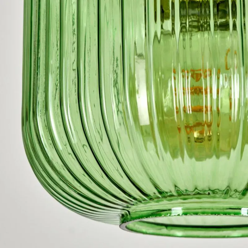 Suspension Verre Fumé-hofstein Suspension Goldenville Laiton, Noir, 3 lumières