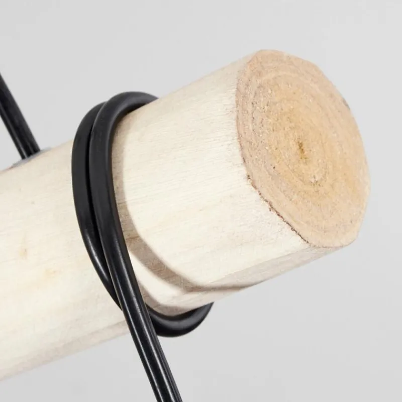 Luminaires Scandinaves-hofstein Suspension Gondo Écru, Noir, 3 lumières