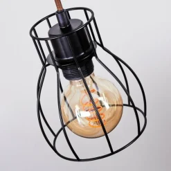 Luminaires Scandinaves-hofstein Suspension Gondo Noir, 5 lumières