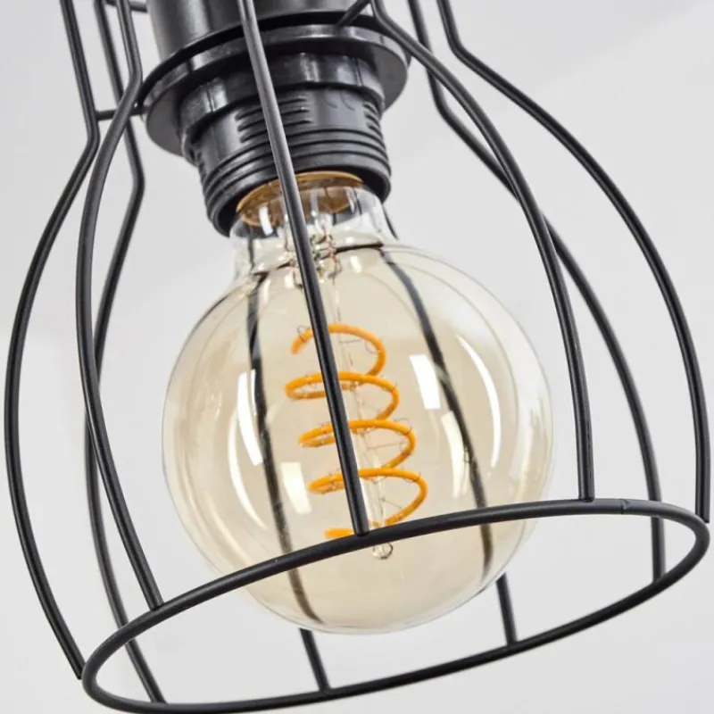 Luminaires Scandinaves-hofstein Suspension Gondo Noir, 3 lumières