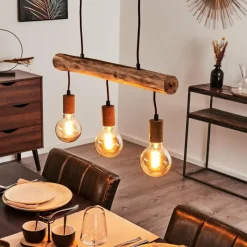 Luminaires Rustiques-hofstein Suspension Gondo Rouille, 3 lumières