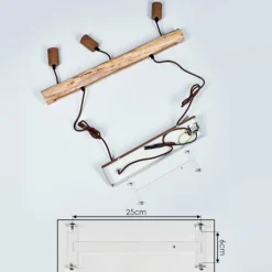 Luminaires Rustiques-hofstein Suspension Gondo Rouille, 3 lumières
