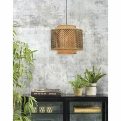 Style Boho-Chic-Good & Mojo Suspension BHUTAN Noir, 1 lumière