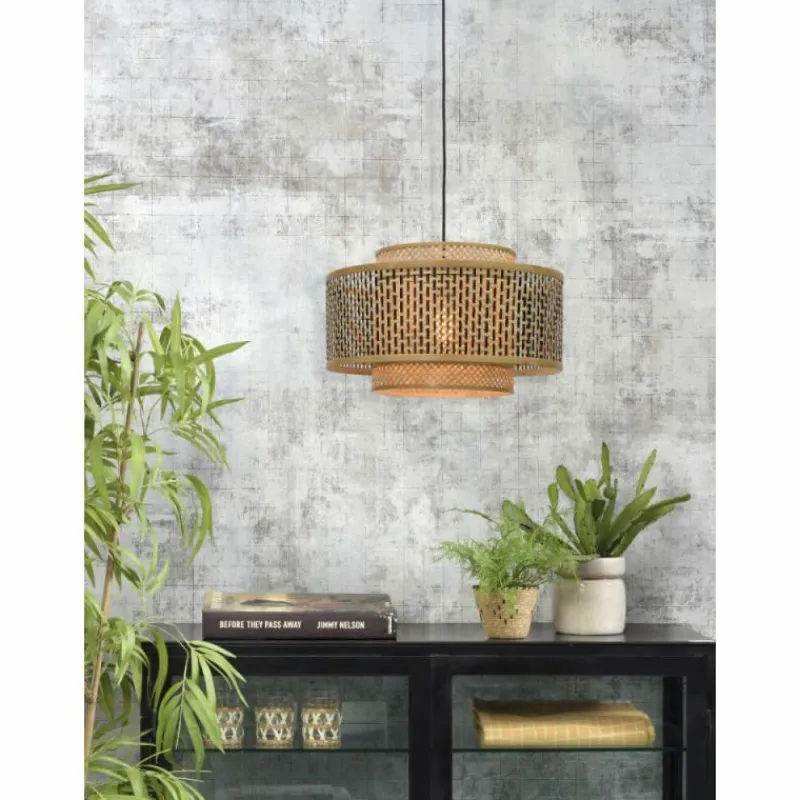 Style Boho-Chic-Good & Mojo Suspension BHUTAN Noir, 1 lumière