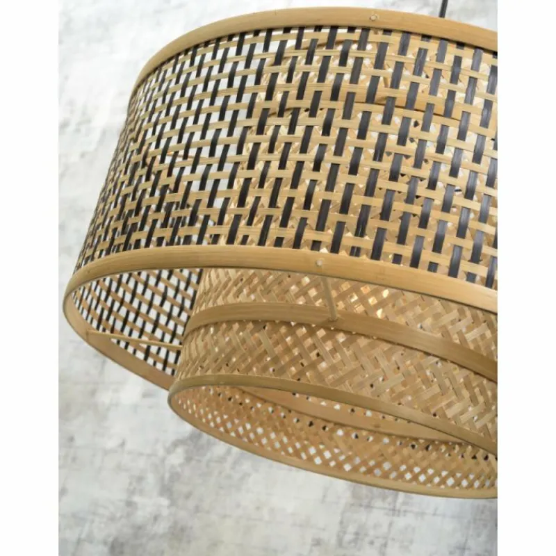 Style Boho-Chic-Good & Mojo Suspension BHUTAN Noir, 1 lumière