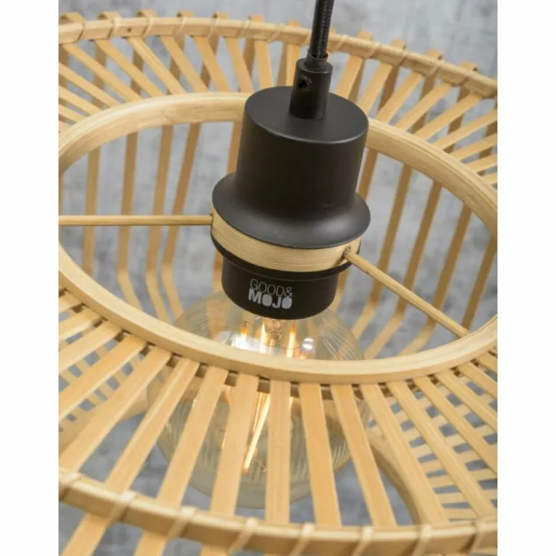 Style Boho-Chic-Good & Mojo Suspension BROMO Noir, 1 lumière