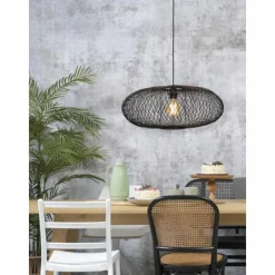 Style Boho-Chic-Good & Mojo Suspension Cango Noir, 1 lumière