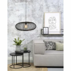 Style Boho-Chic-Good & Mojo Suspension Cango Noir, 1 lumière