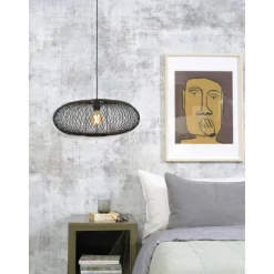 Style Boho-Chic-Good & Mojo Suspension Cango Noir, 1 lumière
