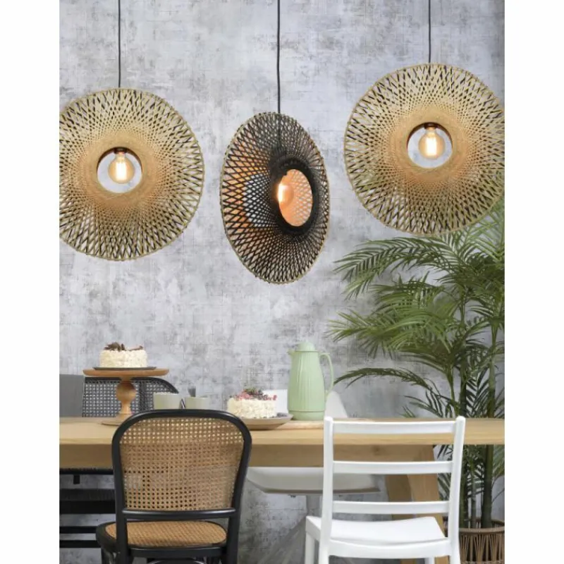 Style Boho-Chic-Good & Mojo Suspension Kalimantan Noir, 1 lumière