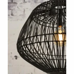 Style Boho-Chic-Good & Mojo Suspension MADAGASCAR Noir, 1 lumière