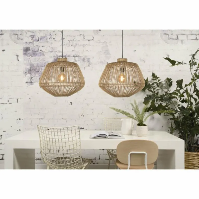 Style Boho-Chic-Good & Mojo Suspension MADAGASCAR Noir, 1 lumière