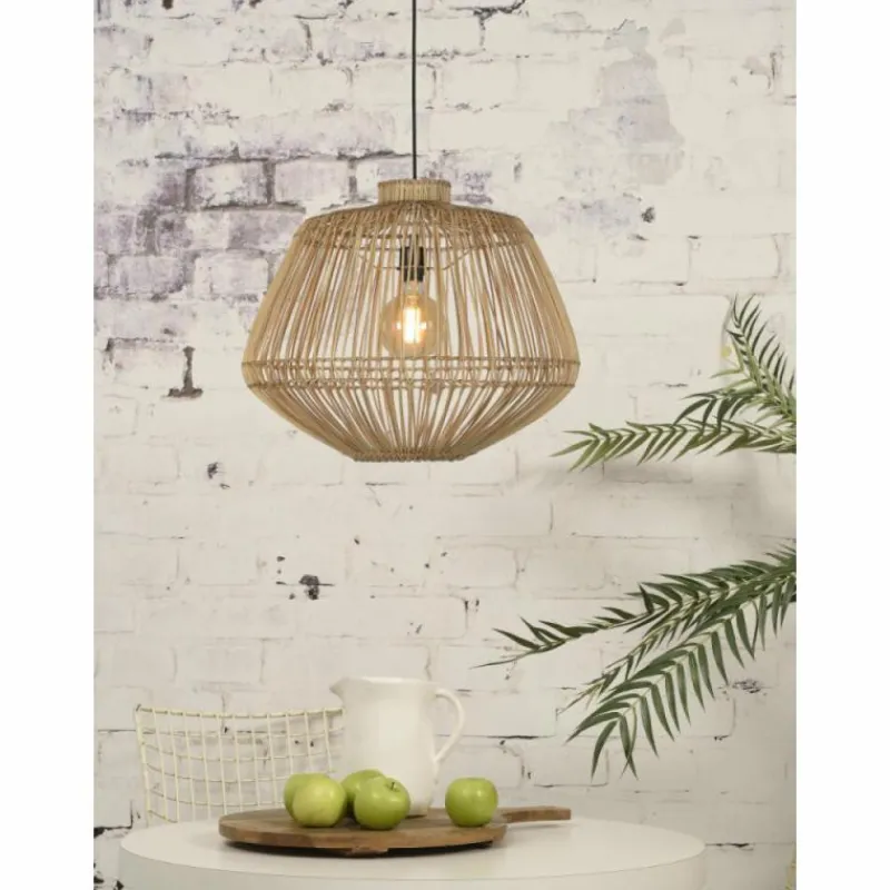 Style Boho-Chic-Good & Mojo Suspension MADAGASCAR Noir, 1 lumière