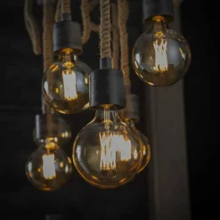 Lampes Industrielles-hofstein Suspension GRAAUW Brun, Gris, 7 lumières