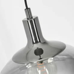 Suspension Verre Fumé-hofstein Suspension Graneros Nickel mat, Noir, 1 lumière