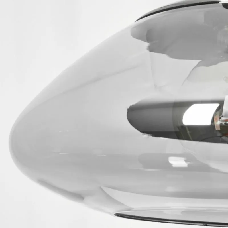 Suspension Verre Fumé-hofstein Suspension Graneros Nickel mat, Noir, 1 lumière