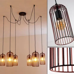 hofstein Suspension Gresso Noir, 6 lumières