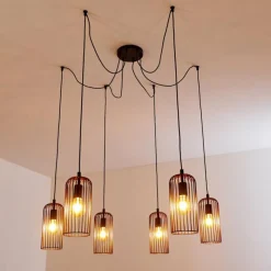 hofstein Suspension Gresso Noir, 6 lumières