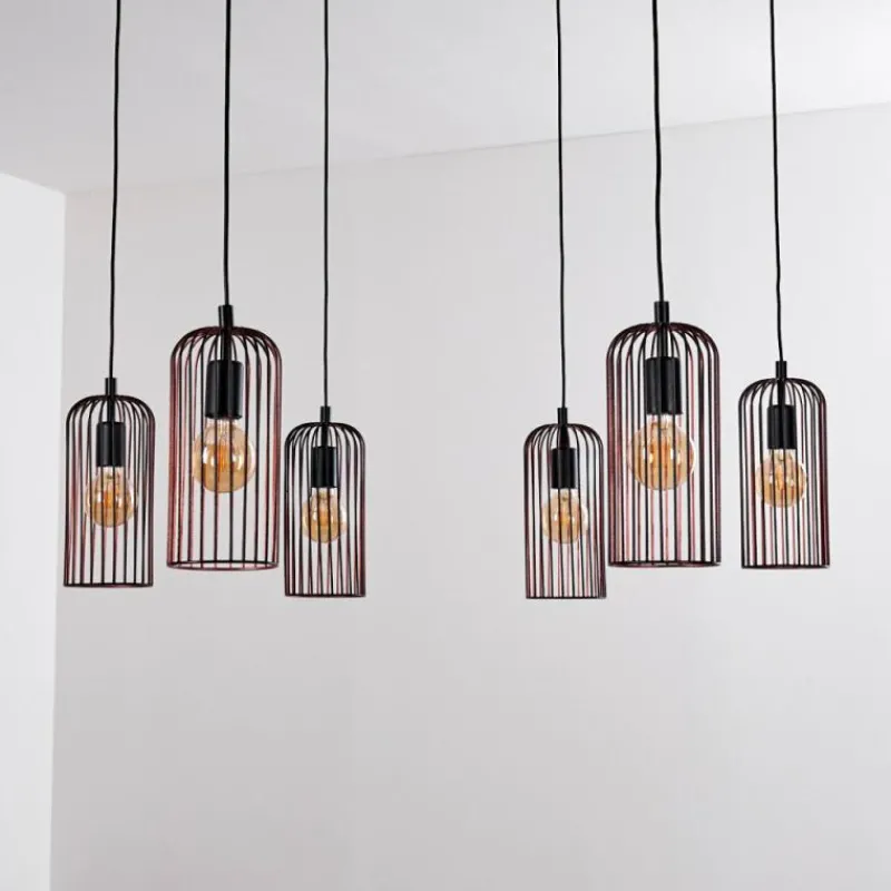 hofstein Suspension Gresso Noir, 6 lumières