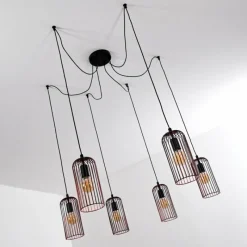 hofstein Suspension Gresso Noir, 6 lumières