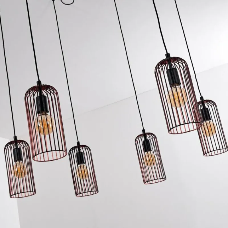 hofstein Suspension Gresso Noir, 6 lumières