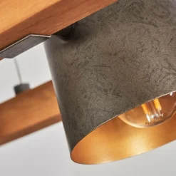 Lampes Dorées-hofstein Suspension Gressot Ancien, Écru, Nickel mat, 4 lumières