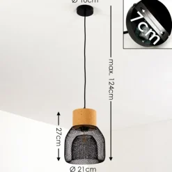 hofstein Suspension Grongroft Brun, Noir, 1 lumière