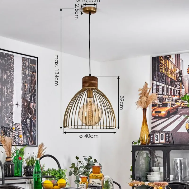 Luminaires Scandinaves-hofstein Suspension Grunnfjord Laiton, 1 lumière