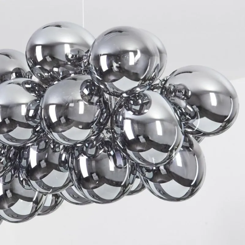 Suspension Verre Fumé-hofstein Suspension Guabas Chrome, 8 lumières