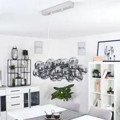 Suspension Verre Fumé-hofstein Suspension Guabas Chrome, 8 lumières