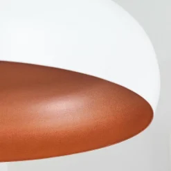 Luminaires Scandinaves-hofstein Suspension Guayo Cuivre, Blanc, 1 lumière