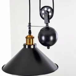 Lampes Dorées-hofstein Suspension Gudem Noir doré, 1 lumière