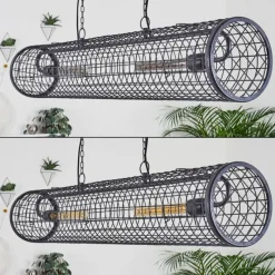 hofstein Suspension Gullvik Argent Oxydé, 2 lumières