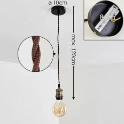 Lampes Vintages & Rétros-hofstein Suspension Gunnison Bronze, Laiton, Noir, 1 lumière