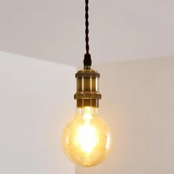 Lampes Vintages & Rétros-hofstein Suspension Gunnison Bronze, Laiton, Noir, 1 lumière