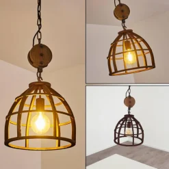 Lampes Vintages & Rétros-hofstein Suspension Haervej Brun, Rouille, 1 lumière