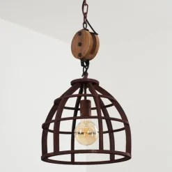 Lampes Vintages & Rétros-hofstein Suspension Haervej Brun, Rouille, 1 lumière