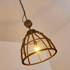 Lampes Vintages & Rétros-hofstein Suspension Haervej Brun, Rouille, 1 lumière