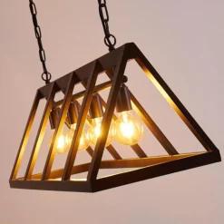 Lampes Vintages & Rétros-hofstein Suspension Haervej Noir, 4 lumières