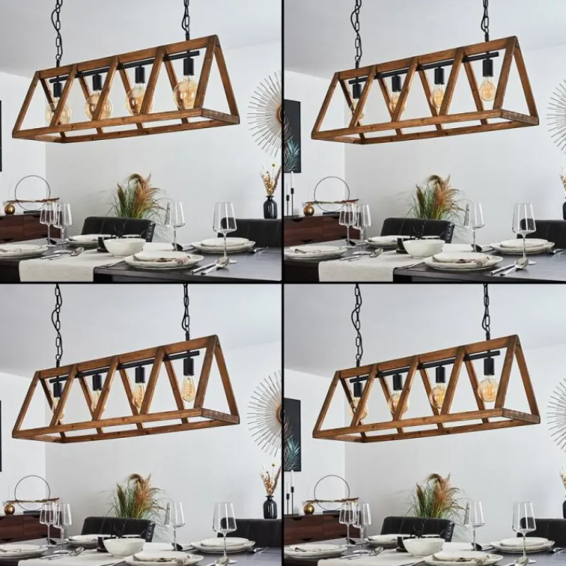 Luminaires Scandinaves-hofstein Suspension Haervej Noir, 4 lumières