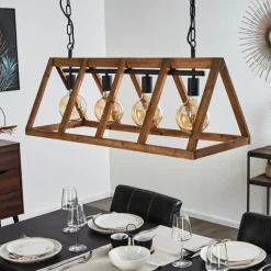 Luminaires Scandinaves-hofstein Suspension Haervej Noir, 4 lumières