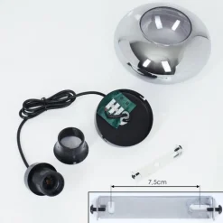 Suspension Verre Fumé-hofstein Suspension Haikala Noir, 1 lumière